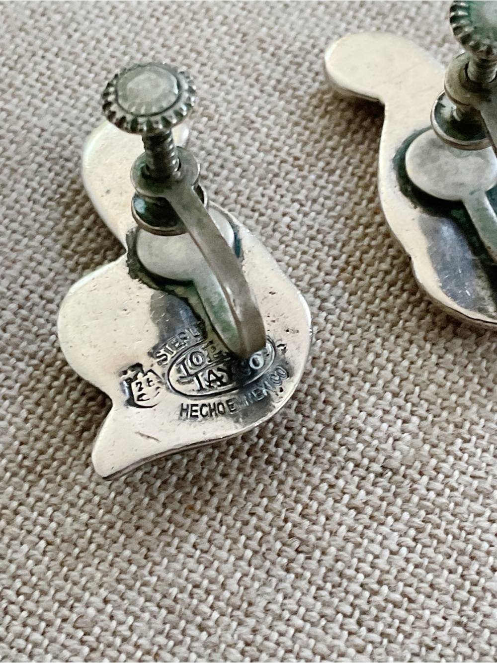 Vintage Gerardo López Taxco Sterling 925 Screw Back Earrings Eagle 26 - Picture 6 of 9